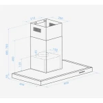 CAMPANA UNIVERSAL B PLANA 60 CM KENIA 2060 - Imagen 2