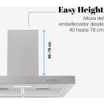 CAMPANA UNIVERSAL B PLANA 60 CM KENIA 2060 - Imagen 3
