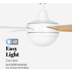 VENTILADOR TECHO UNIVERSAL.B SIROCO 132CM 70W BLANCO - Imagen 2
