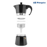 CAFETERA ITALIANA ORBEGOZO 9 TAZAS NEGRA - Imagen 2