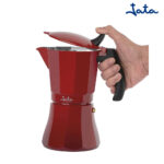 CAFETERA ITALIANA JATA 12 TAZAS VULCANO ROJA - Imagen 2
