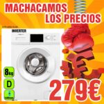 LAVADORA NEVIR 8 KG 1400 RPM A+++/D INVERTER