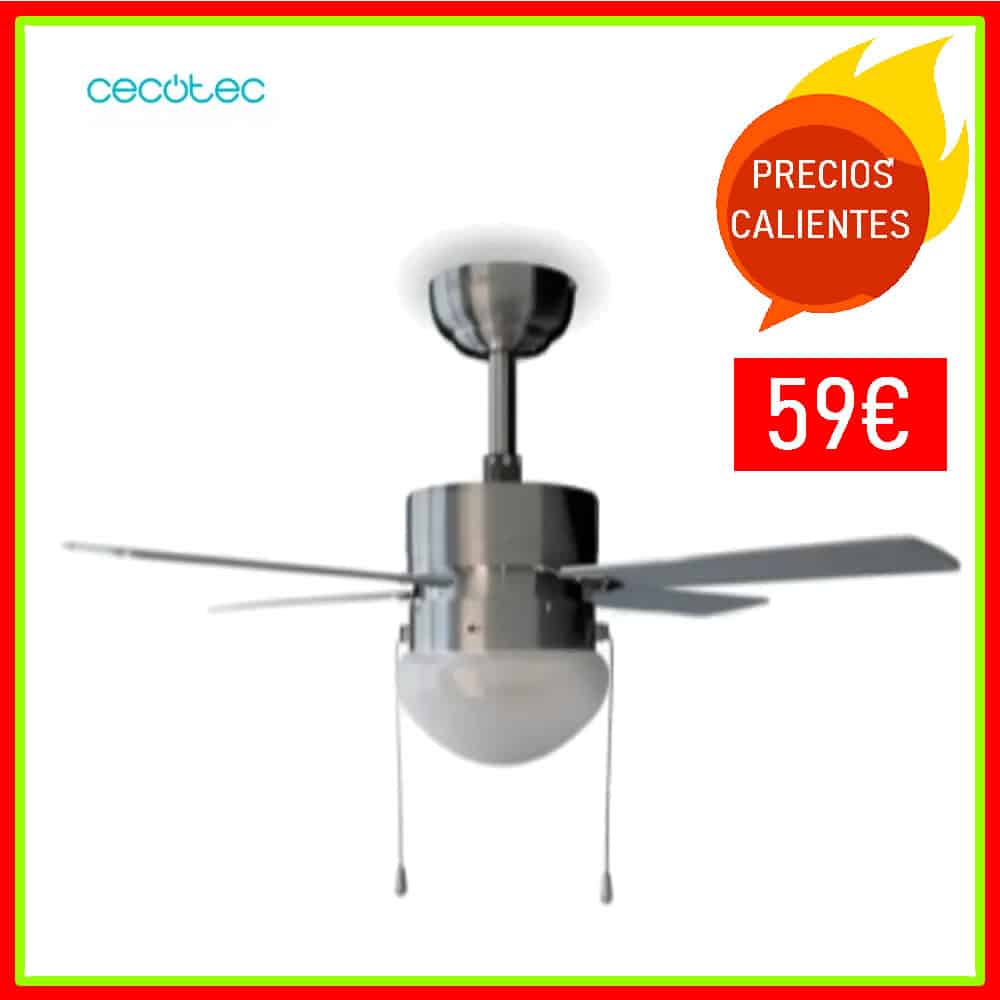 Ventilador Techo CECOTEC Aero 450 Acero/Blanco (05940)