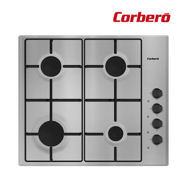 ENCIMERA GAS CORBERO 4 FUEGOS INOX