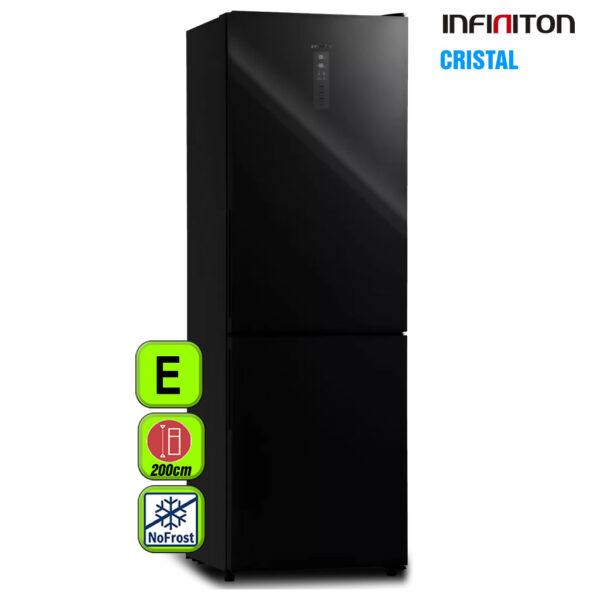 FRIGORIFICO CRISTAL NEGRO