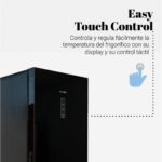 FRIGORIFICO 185X60 NF CRISTAL NEGRO - Imagen 2