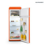 FRIGORIFICO SCHNEIDER 2.P 150X55 NARANJA RETRO - Imagen 2