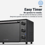HORNO SOBREMESA UNIVERSAL B. 19L NEGRO - Imagen 3