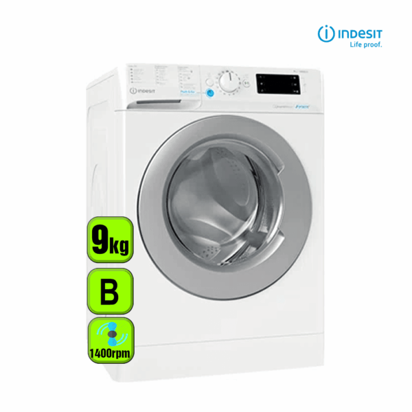 LAVADORA INDESIT 9 KG 1400 RPM A+++/B INEX