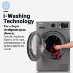 LAVADORA 10 KG 1400 RPM INVERTER NEGRA - Imagen 2