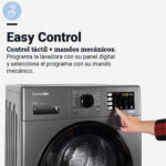 LAVADORA 10 KG 1400 RPM INVERTER NEGRA - Imagen 4