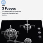 ENCIMERA CRISTAL GAS UNIVERSAL B 3 F NEGRA