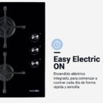ENCIMERA CRISTAL GAS UNIVERSAL B 3 F NEGRA - Imagen 4