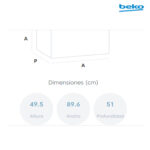 CAMPANA BEKO 90 CM CRISTAL NEGRO 636 M3 - Imagen 3