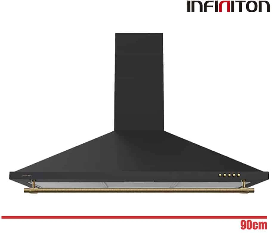 campana rustica infiniton 90 cm CAMPANA RUSTICA INFINITON 90 CM NEGRA - Imagen 1