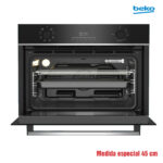 HORNO COMPACTO BEKO MULTIF CRISTAL NEGRO 45 CM - Imagen 2