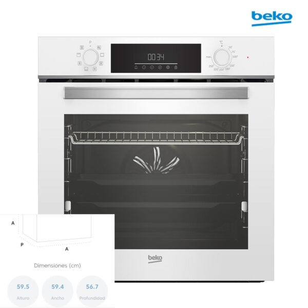 HORNO MULTIFUNCION BEKO CRISTAL BLANCO