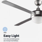 VENTILADOR TECHO UNIVERSAL B. SIROCO 132CM 70W INOX - Imagen 2