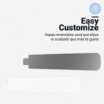 VENTILADOR TECHO UNIVERSAL B. SIROCO 132CM 70W INOX - Imagen 3