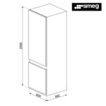 FRIGORIFICO SMEG 200X60 NF A++/F BLANCO - Imagen 2
