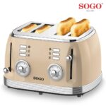 TOSTADOR SOGO RETRO CREMA 4 REBANADAS PEQ