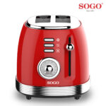 TOSTADOR RETRO  SOGO ROJO 2 REBANADAS - Imagen 2