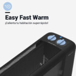 RADIADOR MICA HORIZONTAL UNIVERSAL B 1500 NEGRO - Imagen 2