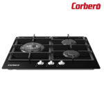 ENCIMERA CRISTAL GAS CORBERO 3 F FUN NEGRA - Imagen 2