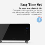 CONVECTOR CRISTAL UNVERSAL B 1500 W NEGRO - Imagen 4