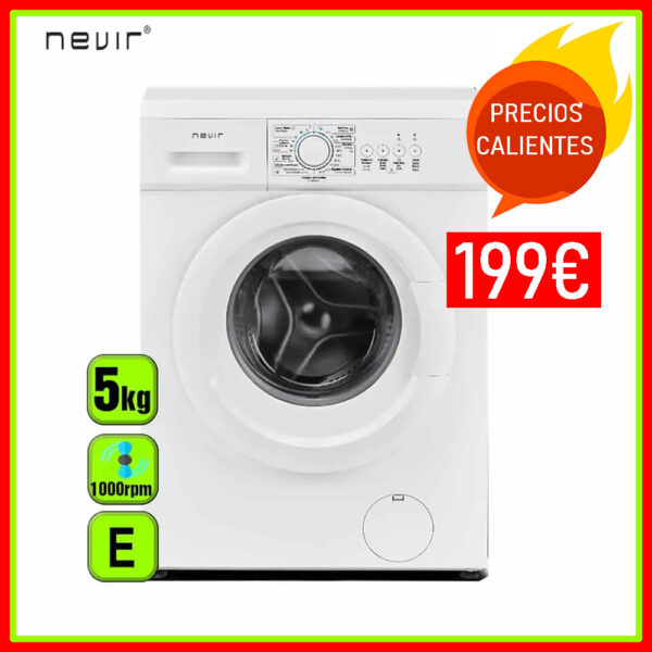 LAVADORA NEVIR 5 KG 1000 RPM E BLANCA