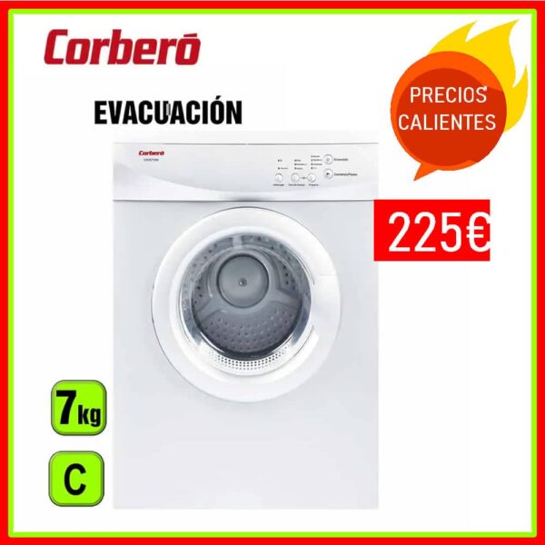 SECADORA EVACUACION CORBERO 7KG