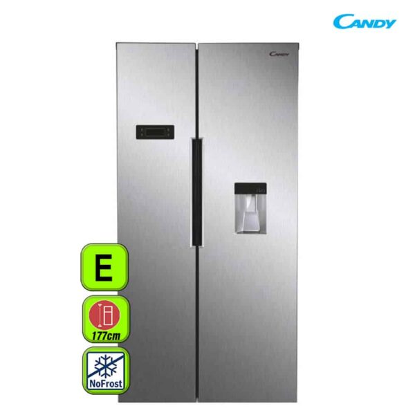 FRIGORIFICO AMERICANO CANDY 177X90 DISPEN INOX