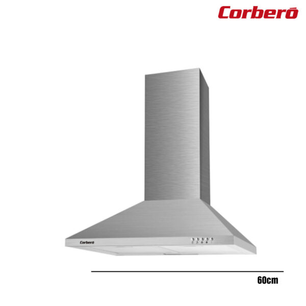 CAMPANA DECORATIVA CORBERO 60CM INOX