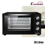 HORNO SOBREMESA COMELEC 28 L INOX/NEGRO - Imagen 2