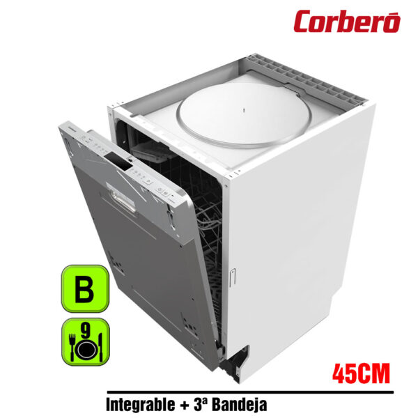 LAVAVAJILLAS CORBERO 45 CM ENCASTRE 3Âº BAN