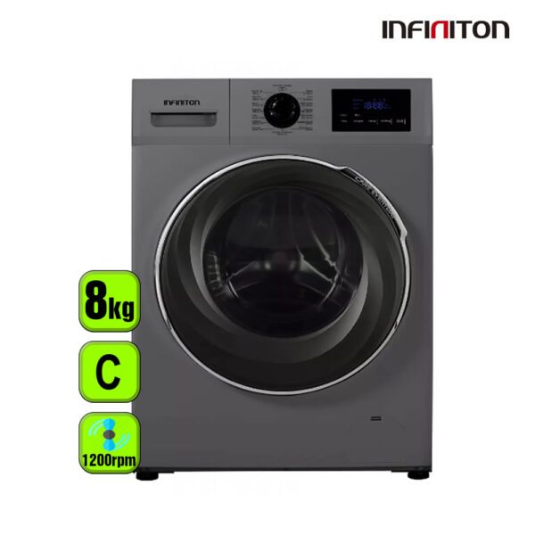 LAVADORA INFONITON 8 KG 1200 RPM A+++/C INOX