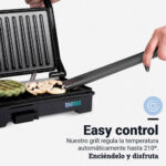 GRILL PANINI UNIVERSAL B 750 W NEGRO - Imagen 2