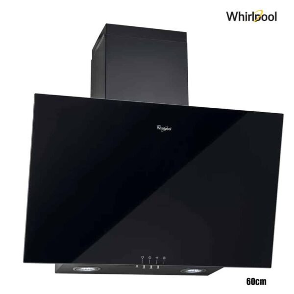CAMPANA CRISTAL WHIRLPOOL 60 CM NEGRA