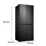 FRIGORIFICO AMERICANO HISENSE 4 .P NEGRO 182X80 - Imagen 2