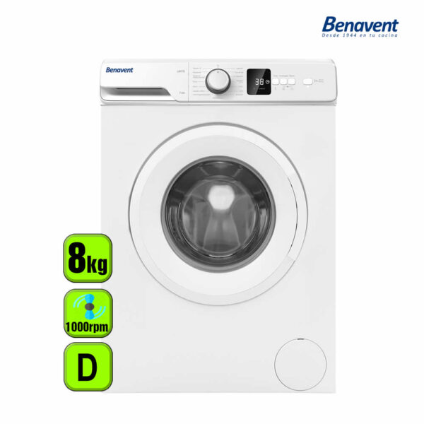 LAVADORA BENAVENT 8 KG 1000 RPM D
