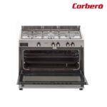 COCINA CORBERO 4F + HORNO 80 CM INOX