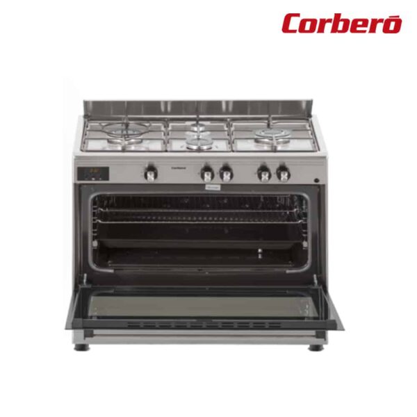 COCINA CORBERO 4F + HORNO 80 CM INOX