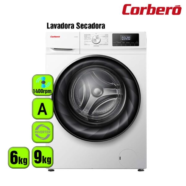 LAVADORA-SECADORA CORBERO 9+6 1400 RPM