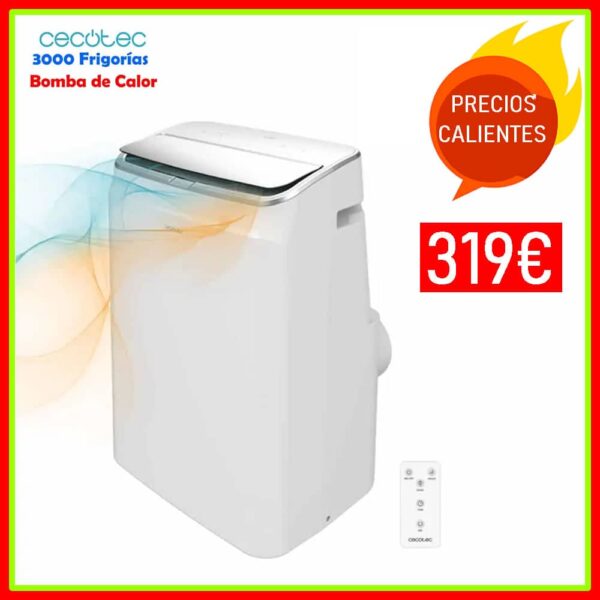 AIRE PORTATIL CECOTEC 3000 FRIGORIAS BOMBA CALOR