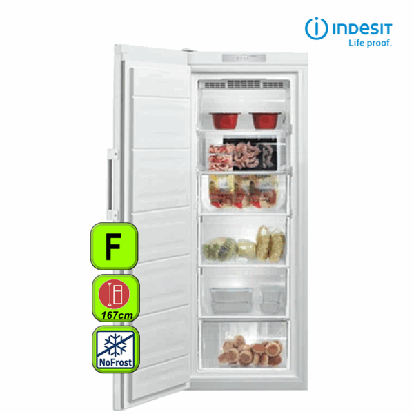 CONGELADOR VERT INDESIT 167X60 NF F BLANCO