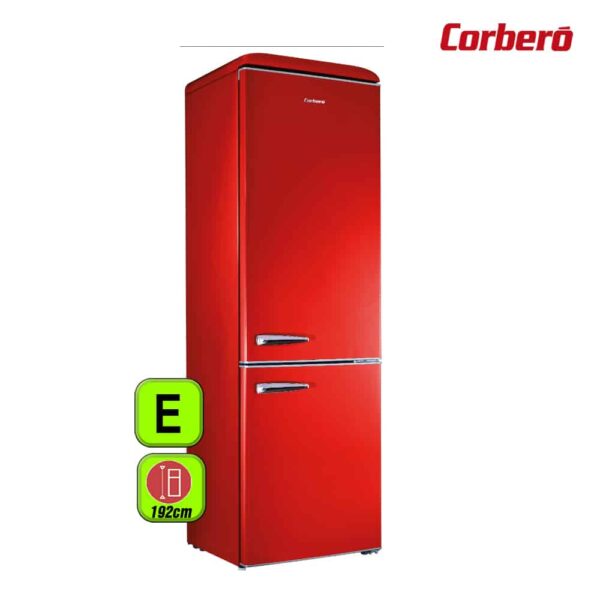 FRIGORIFIOC CORBERO 192X60 CICLICO ROJO RETRO
