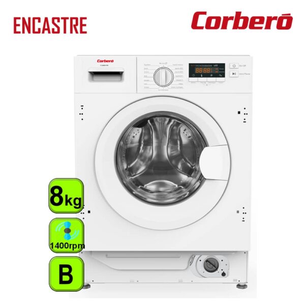 LAVADORA ENCASTRE CORBERO 8 KG 1400 RPM INVER