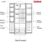FRIGORIFICO AMERICANO CORBERO 177X91 INOX - Imagen 3