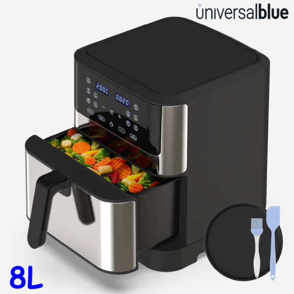 FREIDORA AIRE UNIVERSAL B 8 L NEGRA /INOX