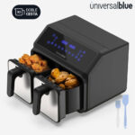 FREIDORA SIN ACEITE UNIVERSAL B DOBLE 4+4 INOX/NEGRA